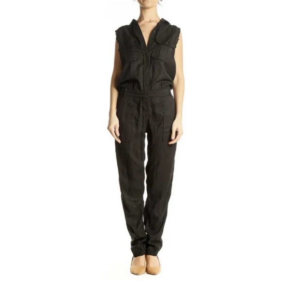 Etienne Marcel Pants - Etienne Marcel Revolve Black Utility Jumpsuit Sleeveless Size Small New